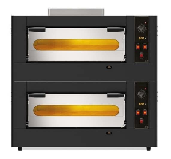 picu pecius dvigubas Dujinė picos krosnis Classic – 4+4x30 cm, plati, 32 kW - Image 1